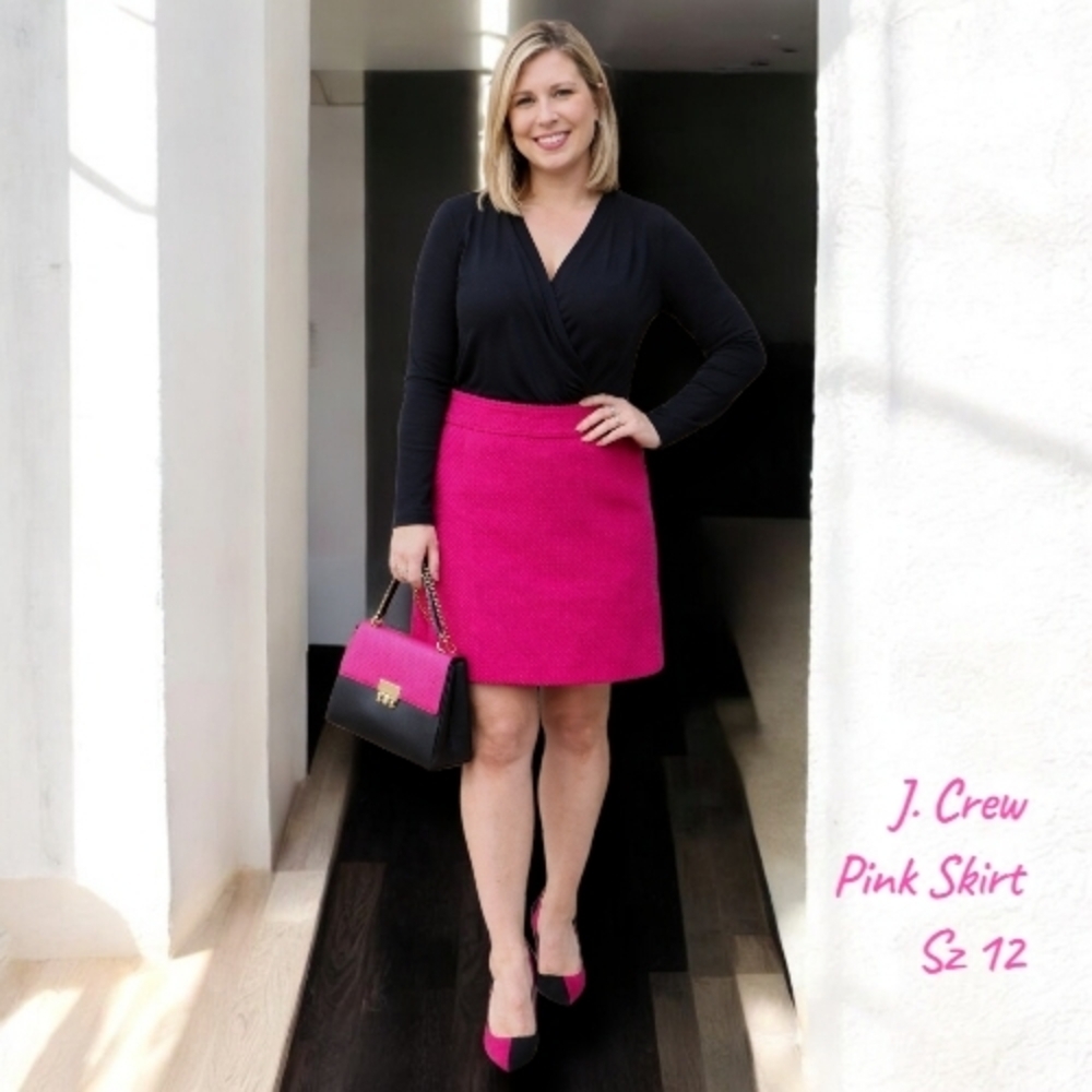 J. Crew Vibrant Pink Mini Skirt